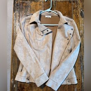 NWOT Promesa Light Tan Brown Sude Jacket Size Medium